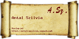 Antal Szilvia névjegykártya