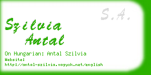 szilvia antal business card